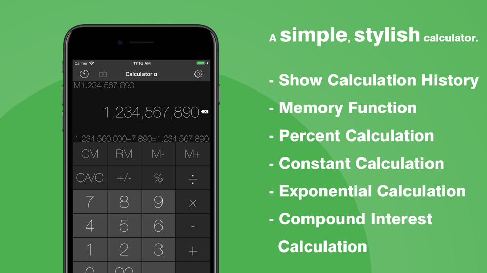 #2. Calculator - Simple & Stylish (iOS) 由: woodsmall inc.