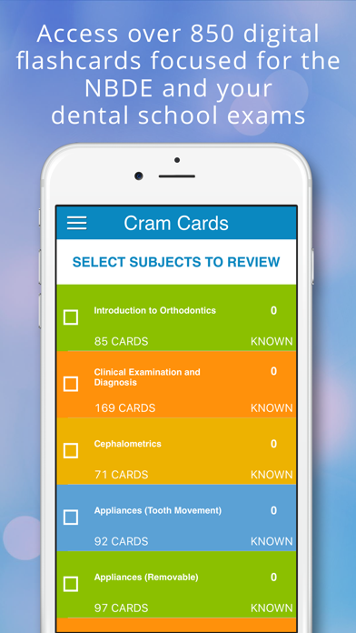 Orthodontics Cram Cards Screenshot