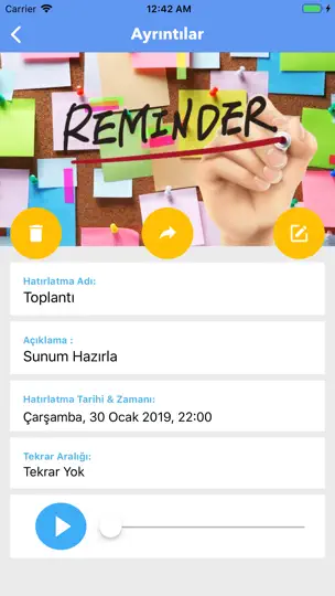 Hatırlatıcı iPhone Ekran Görüntüsü 5