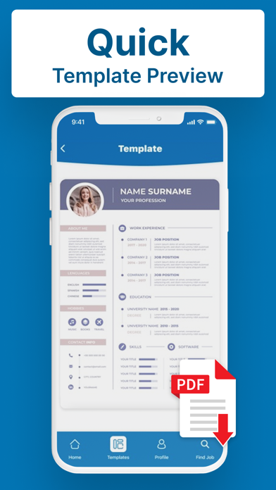 Resume Builder - CV APP Screenshot