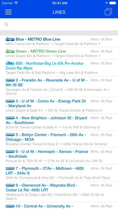 ezRide Minneapolis Metro Screenshot