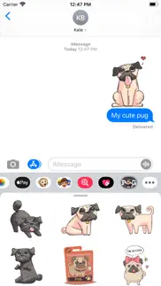 puppies cute pug stickers iphone screenshot 1