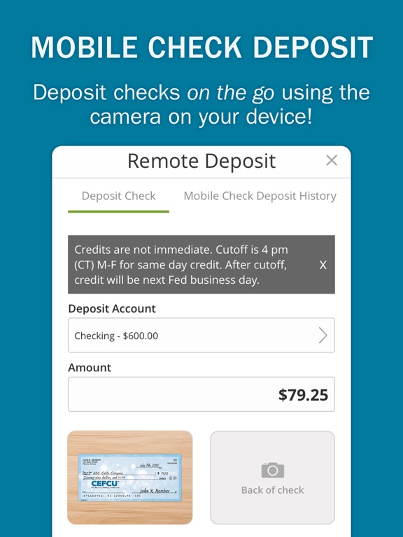 CEFCU Mobile Banking iPad screenshot 5 - Finance app