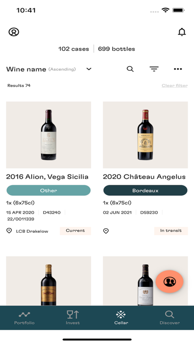 Cult Wines Investment Portal Screenshot