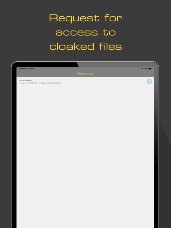 Cloak Encrypt iPad screenshot 4 - Productivity app