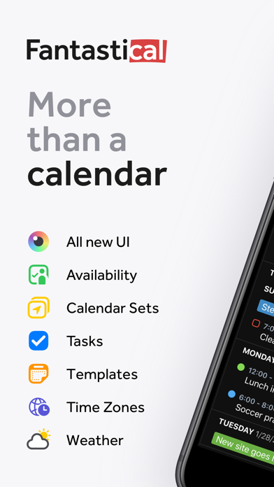 Fantastical Calendar Screenshot on iOS