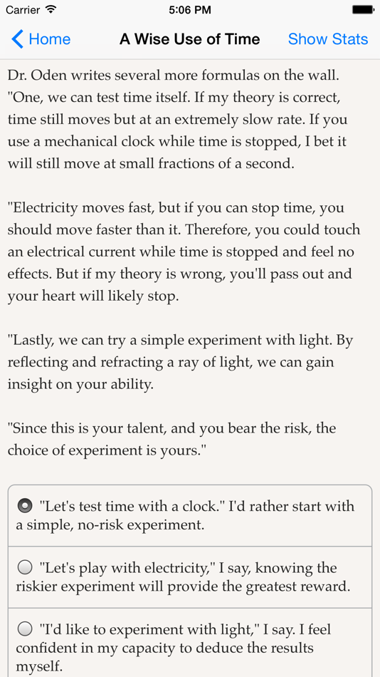 #2. A Wise Use of Time (iOS) By: Choice of Games LLC