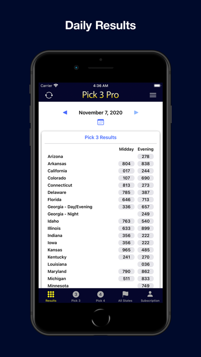 Pick 3 Pro - Lottery App Screenshot