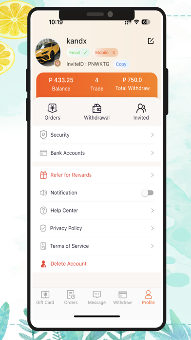 CardFirst-Sell Gift Cards Screenshot