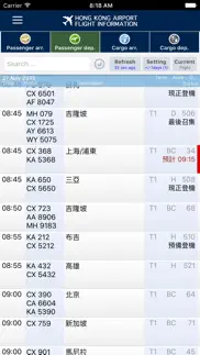 hong kong flight info lite iphone screenshot 1