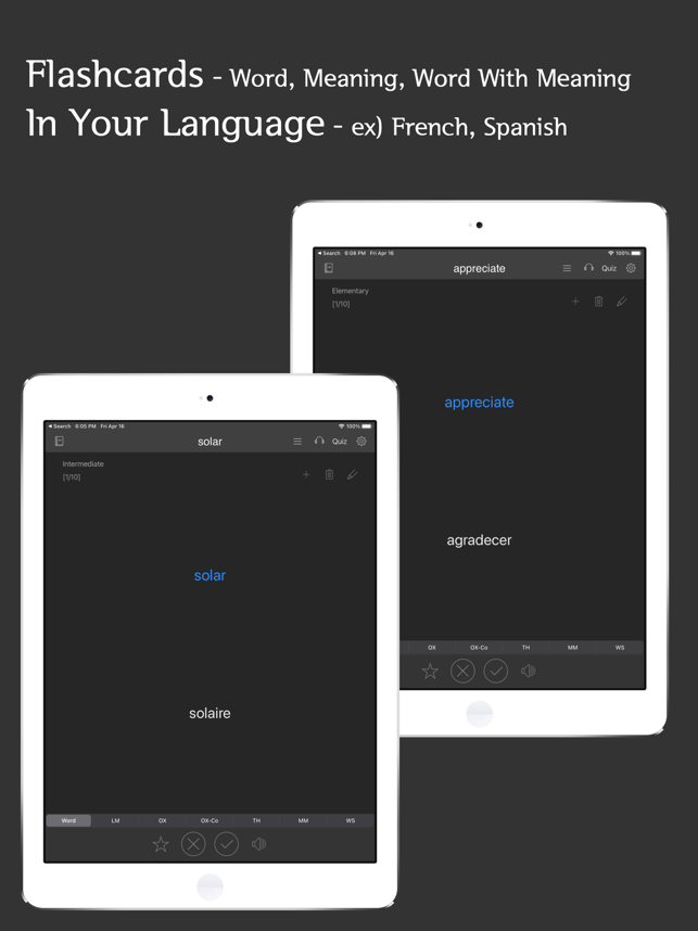 Captura de tela do English Vocab Pro (todos os níveis)