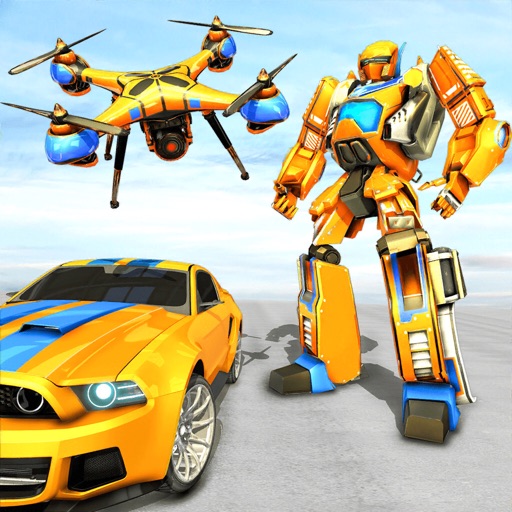 Robot Car Transform Games 3D Icon