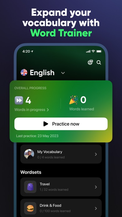 LiveXP: Language Learning App Screenshot