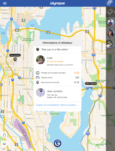 Screenshot #6 pour Glympse -Share your location