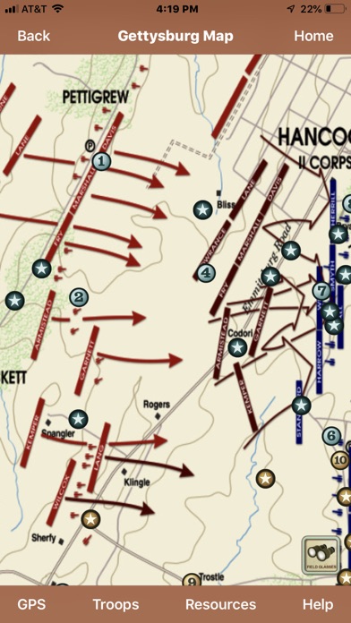 Gettysburg Battle App Screenshot