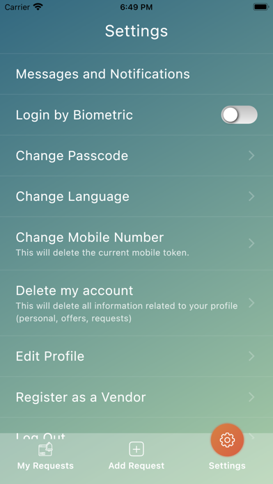 Offerme app Screenshot