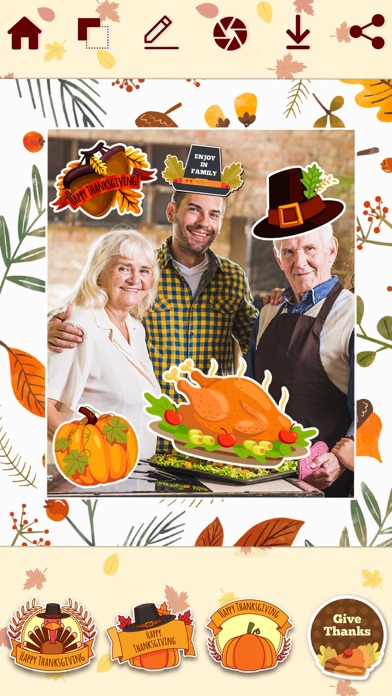 Thanksgiving Day Photo Editor Screenshot