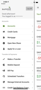 Summit Credit Union Mobile screenshot #2 for iPhone