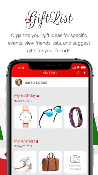 Screenshot #1 pour GiftList – A Gift Tracking App