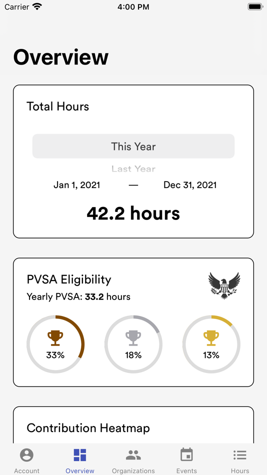 #3. Voluntime - Hour Logs (iOS) Podle: Ashvin Mittal