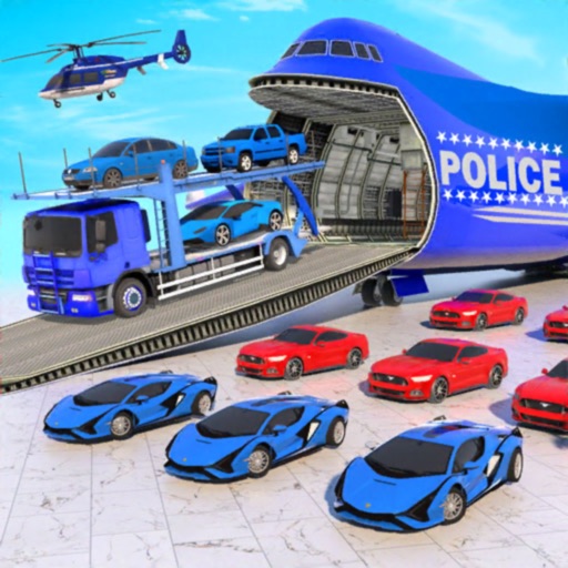 US Police Car Transport Game Icon