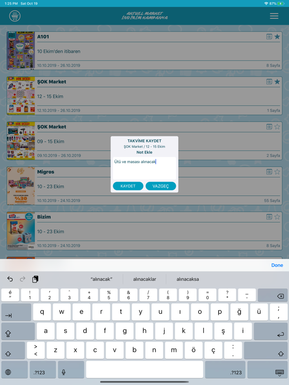 Aktüel Market indirim kampanya iPad screenshot 7 - Shopping app