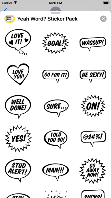 Yeah Word? Sticker Pack Screenshot