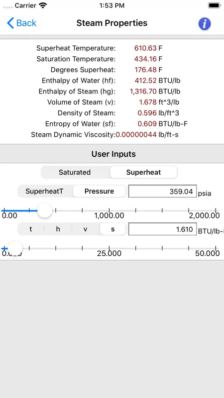 Steam Tables screenshot 10 of 10