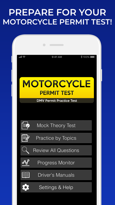 Screenshot #1 pour DMV Motorcycle Permit Test