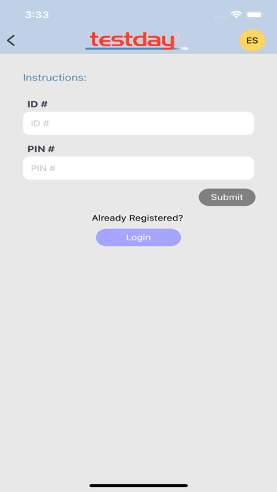 Testday Check-in Screenshot
