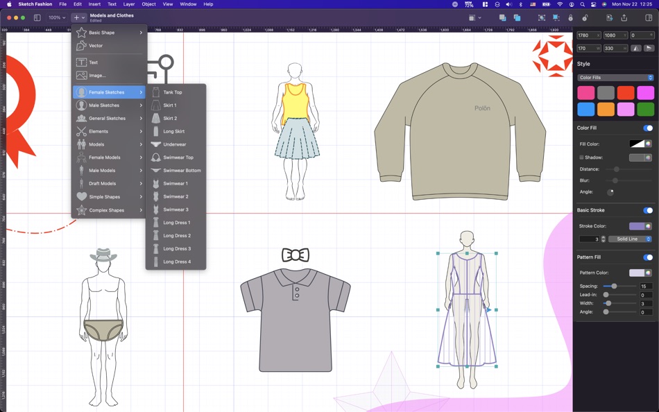 #7. Sketch Fashion (macOS) 由: Splash Colors