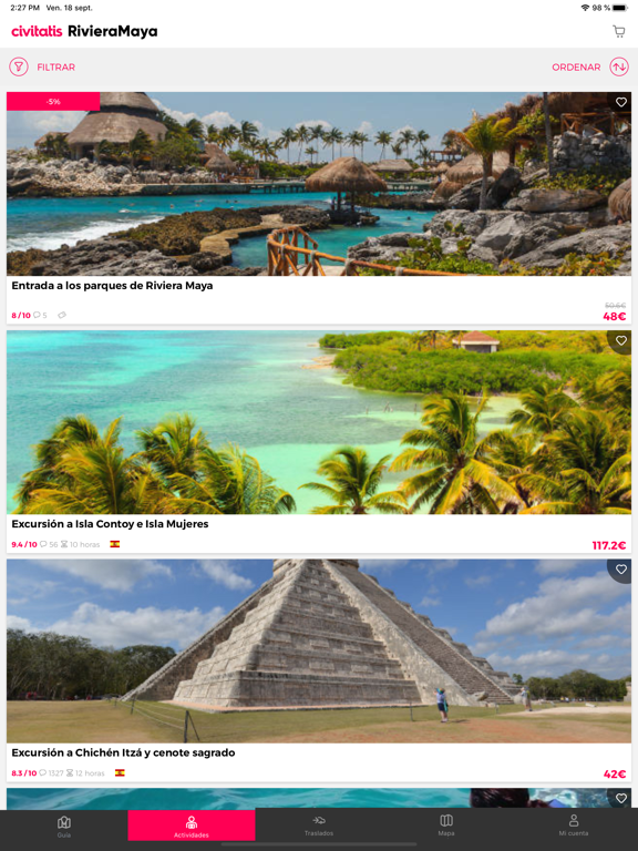 Screenshot #5 pour Guía de Riviera Maya Civitatis