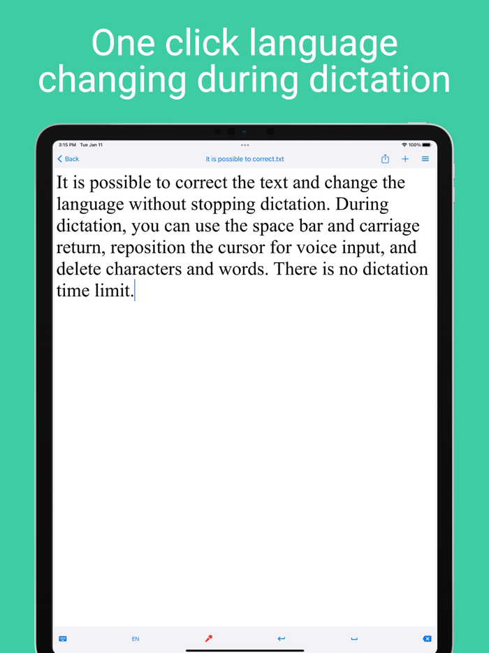 Voice Notebook - audio to text