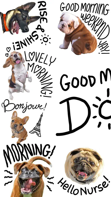 Good Morning Dogs Stickers