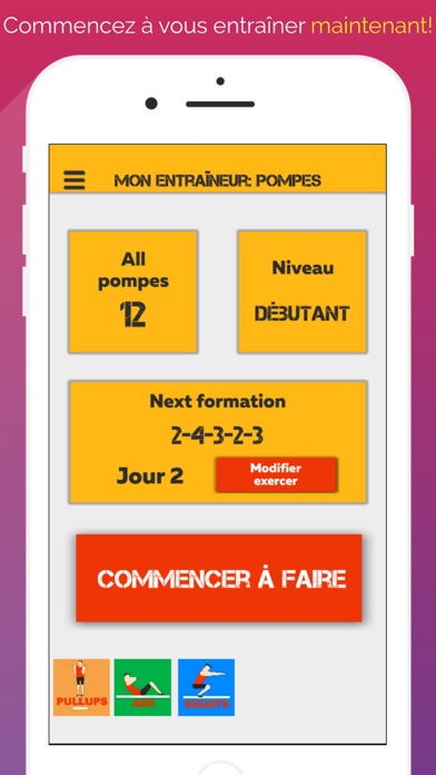 Screenshot #1 pour Mon coach : Pompes