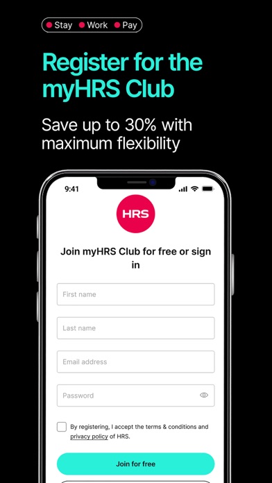HRS: Stay, Work & Pay Screenshot