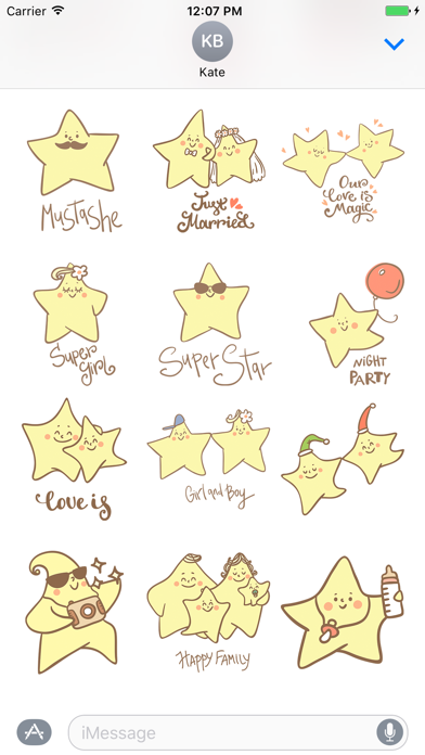 Cute Star and Cloud Emojiのおすすめ画像2