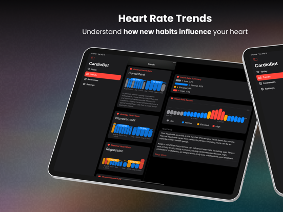 CardioBot: Heart Rate Monitor iPad app afbeelding 9