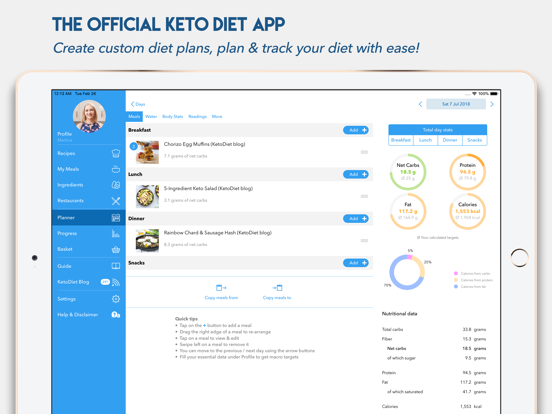 KetoDiet: The #1 Keto Diet App iPad app afbeelding 1