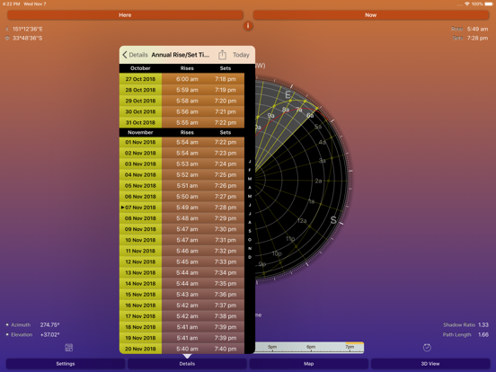 Sun Seeker - Tracker & Compass iPad app afbeelding 9