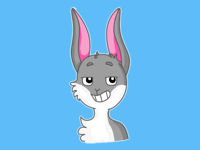 Funny Rabbit emoji and stickers