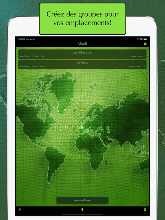 Screenshot #6 pour MapIt - Mapper Plusieurs Lieux