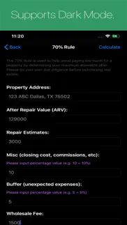 house flip analysis iphone screenshot 2