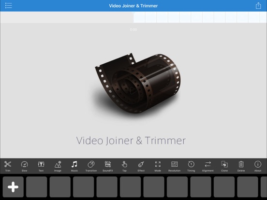 Video Joiner & Trimmer Pro iPad app afbeelding 1