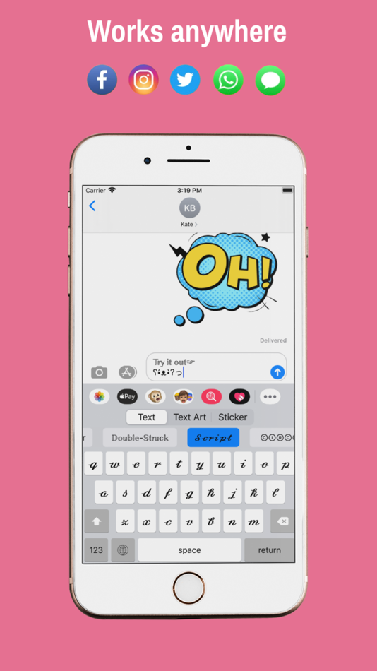 #2. Cool Font & Sticker Keyboard (iOS) Podle: Alamak OY