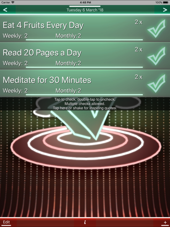 Simple Goals iPad screenshot