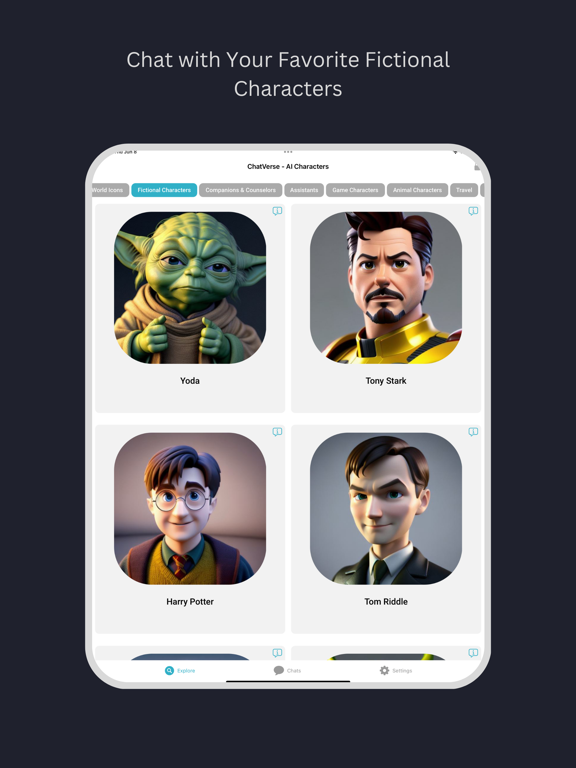 ChatVerse - AI Chat Characters iPad screenshot 3 - Entertainment app