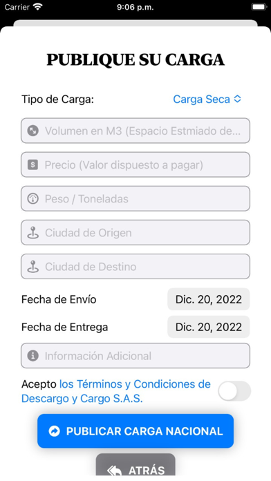 Descargo y Cargo Screenshot