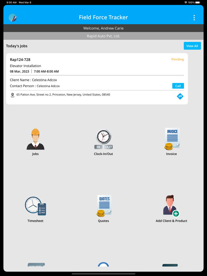 Field Force Tracker FSM