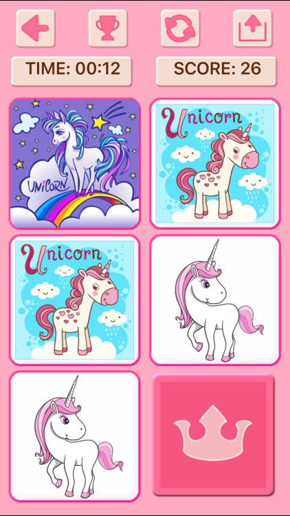 Princess Unicorn Memory Games screenshot-5